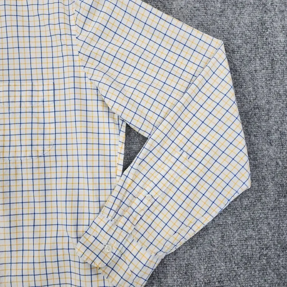J Crew Shirt Mens Slim XL Gingham Plaid Long Sleeve Casual Button Down Preppy